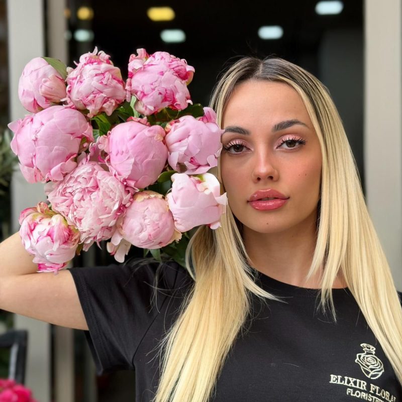 Ramo de Peonías Lujo Rosado