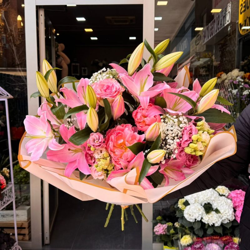 Ramo de Flores XL Lujo Rosado